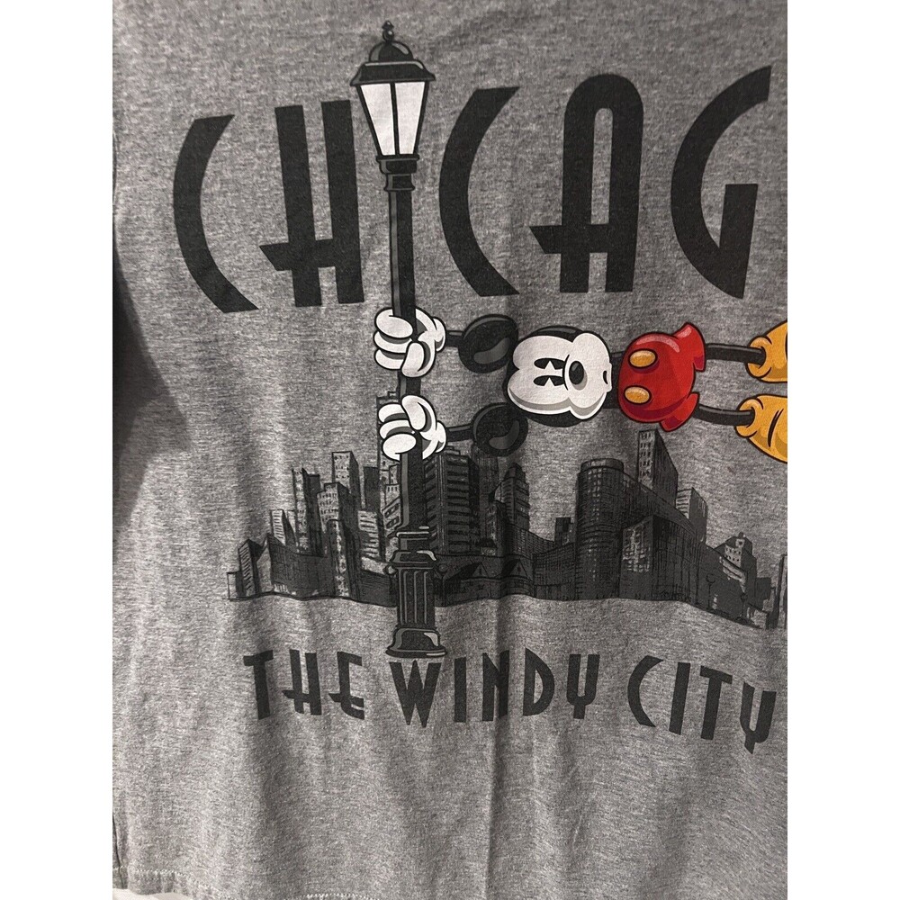 Disney Chicago t-shirt Womens Sz S the Windy City Mickey Mouse casual streetwear - Picture 3 of 6